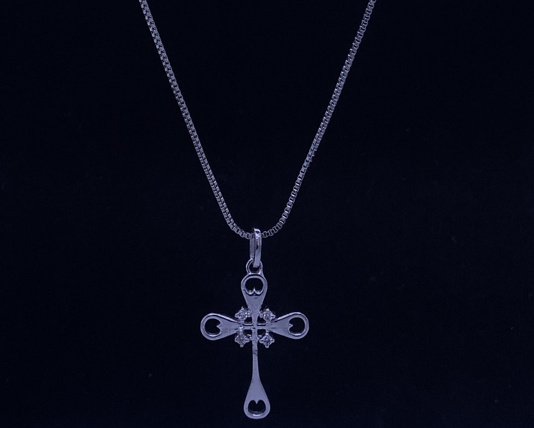 Diamond Cluster Cross Pendant Necklace in 14k Solid Gold, Natural Diamonds Cross Necklace With Adjustable Chain, Communion Gift for her
