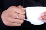 Load image into Gallery viewer, Triangle shape Diamond Ring, 14k Solid Gold, Natural Diamonds, Gift for her, Everyday Jewelry
