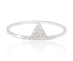 Load image into Gallery viewer, Triangle shape Diamond Ring, 14k Solid Gold, Natural Diamonds, Gift for her, Everyday Jewelry
