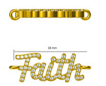 Load image into Gallery viewer, Faith Chain Diamond Bracelet in 14k Solid Gold, Natural Diamonds, Inspirational Jewelry, Gift for her, Handcrafted Jewelry, Word Bracelet
