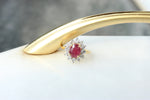 Load image into Gallery viewer, Ruby Diamond Gemstone Ring, 14k Solid Gold, July Gemstone, Birthstone Ring, Natural Diamonds, Gift for her
