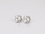 Load image into Gallery viewer, Pearl Stud Diamond Earrings In 14kt Solid Gold, Gemstone Earrings With Natural Diamonds, Gift for her
