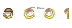 Load image into Gallery viewer, Concentric Circular Design Pearl Stud Earrings, Natural Diamonds, Gemstone Earrings, 14k Solid Gold, Gift for her, Elegant Design
