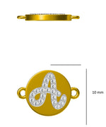 Load image into Gallery viewer, Gold Disc Initial Baby Bracelet, 14k Solid Gold, Natural Diamonds Nazariya, Kids Bracelet, Indian Protection Charm, Gift for toddlers
