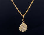 Load image into Gallery viewer, Capricorn Horoscope Birth Sign Charm, 14k Solid Gold, Natural Diamonds, Zodiac Jewelry, Everyday Jewelry, Astrology Gift for her
