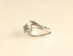 Load image into Gallery viewer, Solitaire Diamond Ring, Engagement Ring, Split Crossover Shank, 14k Solid Gold Ring, Natural Diamonds, Gift for her
