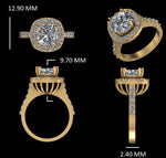 Load image into Gallery viewer, Round Solitaire Diamond Ring, Moissanite Engagement Ring, 14k Solid Gold Ring, Gift  for her
