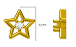 Load image into Gallery viewer, Kids Hollow Star Diamond Stud Earrings, 14k Solid Gold, Natural Diamonds, Kids jewelry, Gift for toddlers, girls and kids
