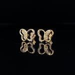 Load image into Gallery viewer, Kids Petite Butterfly Diamond Stud Earrings, 14k Solid Gold, Natural Diamonds, Kids jewelry, Gift for toddlers, girls and kids
