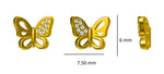 Load image into Gallery viewer, Kids Winged Butterfly Diamond Stud Earrings, 14k Solid Gold, Natural Diamonds, Kids Animal jewelry, Gift for toddlers/girls/kids

