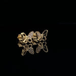 Load image into Gallery viewer, Kids Winged Butterfly Diamond Stud Earrings, 14k Solid Gold, Natural Diamonds, Kids jewelry, Gift for toddlers, girls and kids
