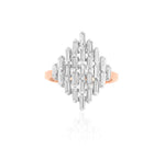 Load image into Gallery viewer, Baguette Diamond Ring, Diamond cluster setting Ring, Baguette Diamond Engagement Ring, Natural Diamonds, 14K Solid Gold, Gift for her
