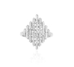Load image into Gallery viewer, Baguette Diamond Ring, Diamond cluster setting Ring, Baguette Diamond Engagement Ring, Natural Diamonds, 14K Solid Gold, Gift for her
