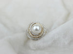 Load image into Gallery viewer, Cultured South Sea Pearl Diamond Ring, Gemstone Diamond Ring, 14k Solid Gold, Dual Tone Ring, Natural Diamonds, Gift for her
