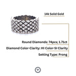 Load image into Gallery viewer, Diamond Band Ring, Flexible Design Statement ring, 14K Solid Gold, Natural Diamonds, Cocktail Band, Gift for Her

