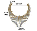 Load image into Gallery viewer, Waterfall Diamond Necklace, Starburst Design Necklace, Moissanite Necklace, Cocktail Jewelry, 14k Solid Gold,  Gift For Her, Bridal Jewelry
