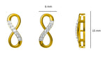 Load image into Gallery viewer, Infinity Design Stud Diamond Earrings, Natural Diamonds, 14k Solid Gold, Gift for her, Elegant Design
