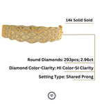 Load image into Gallery viewer, Broad Diamond Bracelet, 14k Solid Gold Cocktail Diamond Bangle Bracelet, Designer Bracelet, Natural Diamonds, Gift for her
