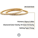Load image into Gallery viewer, Solitaire Diamond Gold Bangle, 14k Solid Gold, Natural Diamonds, Stackable Bangle Bracelet, Gift for Her
