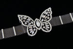 Load image into Gallery viewer, Butterfly Diamond Tennis Broad Bracelet in 14k Solid Gold, Marquise, Moissanite Bracelet, Italian Mesh chain Cocktail Bracelet, Gift for her
