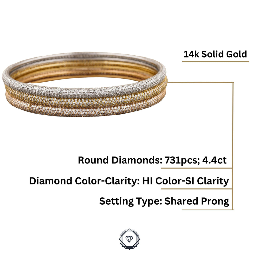 Cluster Diamond Bangle Bracelet, 14k Solid Gold Natural Diamonds, Trinity Bangle, Statement Bracelet, Minimalistic Design
