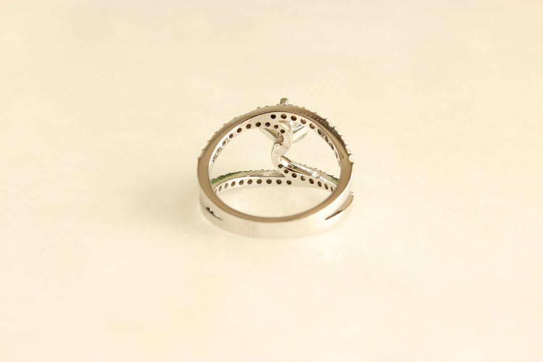 Solitaire Diamond Ring, Engagement Ring, Split Crossover Shank, 14k Solid Gold Ring, Natural Diamonds, Gift for her