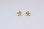 Load image into Gallery viewer, Kids Starfish Diamond Stud Earrings, 14k Solid Gold, Natural Diamonds, Kids jewelry, Gift for toddlers, girls and kids
