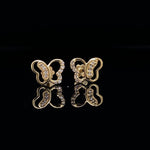 Load image into Gallery viewer, Kids Petite Butterfly Diamond Stud Earrings, 14k Solid Gold, Natural Diamonds, Kids jewelry, Gift for toddlers, girls and kids
