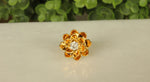 Load image into Gallery viewer, Solitaire engagement Diamond Flower Ring, 14k Solid Gold, Gold Petals Flower Ring, Natural Diamonds, Gift for her
