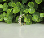 Load image into Gallery viewer, Bezel Diamond Setting Band, 14K Solid Gold, Half Eternity Band, Natural Diamonds, Gift for Her

