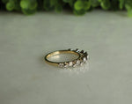 Load image into Gallery viewer, Bezel Diamond Setting Band, 14K Solid Gold, Half Eternity Band, Natural Diamonds, Gift for Her

