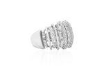 Load image into Gallery viewer, Baguette and Round Diamond Eternity Band, 14k Solid Gold Ring, Natural Diamonds, Cocktail Ring, Gift for her
