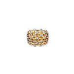 Load image into Gallery viewer, Bezel Diamond Broad Ring, 14k Solid Gold Diamond Band,  Natural Diamonds, Cocktail Ring, Gift for her
