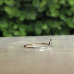 Load image into Gallery viewer, Triangle shape Diamond Ring, 14k Solid Gold, Natural Diamonds, Gift for her, Everyday Jewelry
