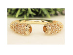 Load image into Gallery viewer, Citrine and Fancy Diamonds Cuff Bracelet, 14k Solid Gold, Moissanite Bracelet, Filigree Bracelet, Gift for her
