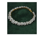 Load image into Gallery viewer, Trillion Diamond Tennis Bracelet With Halo Setting, 14k Solid Gold, Stackable Bracelet, Natural Diamonds, Bridal Jewelry, Gift for Her
