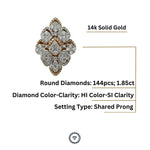 Load image into Gallery viewer, Cocktail Diamond Ring in 14k Solid Gold, Natural Diamonds, Gift for her
