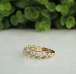Load image into Gallery viewer, Weave Design Diamond Ring, Criss Cross Ring, 14K Solid Gold Band, Natural Diamonds, Gift for Her
