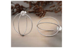 Load image into Gallery viewer, Round Overlapping Criss Cross Circle Hoop Earrings, 14k Solid Gold, Natural Diamonds, Gift for her
