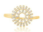Load image into Gallery viewer, Sun Diamond Ring, 14k Solid Gold, Natural Diamonds, , Everyday Jewelry Gift For Her

