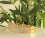Load image into Gallery viewer, Broad Diamond Bracelet, 14k Solid Gold Cocktail Diamond Bangle Bracelet, Designer Bracelet, Natural Diamonds, Gift for her
