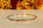 Load image into Gallery viewer, 14k Solid Gold Diamond Stackable Bracelet, Flexible Tennis Bracelet, Natural Diamonds, Half Tennis Bracelet, Gift for her
