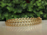 Load image into Gallery viewer, Pear Diamond Bangle Bracelet, 14k Solid Gold Bracelet, Filigree Bangles, Moissanite Bracelet, Gift For Her
