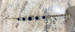 Load image into Gallery viewer, Blue Sapphire Diamond Bracelet, 14k Solid Gold, Gemstone Bracelet, Natural Diamonds, Illusion Set Bracelet, Anniversary Gift for her
