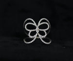 Load image into Gallery viewer, Dainty Butterfly Diamond Ring, 14k Solid Gold, Natural Diamonds, Everyday Ring, Gift for Her
