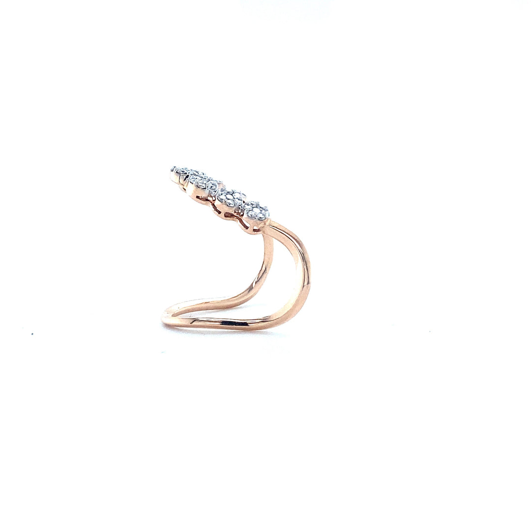 Vancki Diamond Ring, 14k Solid Gold, Natural Diamonds, Cocktail Ring, Gift for her, Unique Design
