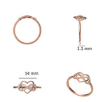Load image into Gallery viewer, Infinity Heart Diamond Ring, 14k Solid Gold, Natural Diamonds, Proposal Love Ring, , Everyday Jewelry Gift For Her
