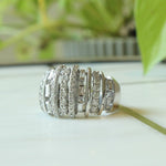 Load image into Gallery viewer, Baguette and Round Diamond Eternity Band, 14k Solid Gold Ring, Natural Diamonds, Cocktail Ring, Gift for her
