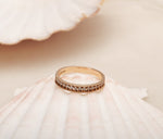 Load image into Gallery viewer, Round Diamond Band Ring, 14k Solid Gold, Supporting Diamond Band,  Natural Diamonds, Gift for her, Everyday Jewelry
