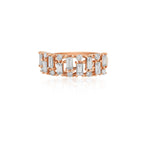 Load image into Gallery viewer, Baguette Diamond Wedding Band, Eternity Wedding Ring, 14k Solid Gold, Gift for Her, Natural Diamonds
